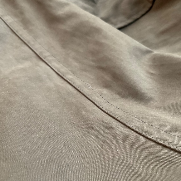 Simply Vera VeraWang Army Military Coat Jacket Feminine Ruffled Tied Waist - Picture 5 of 12